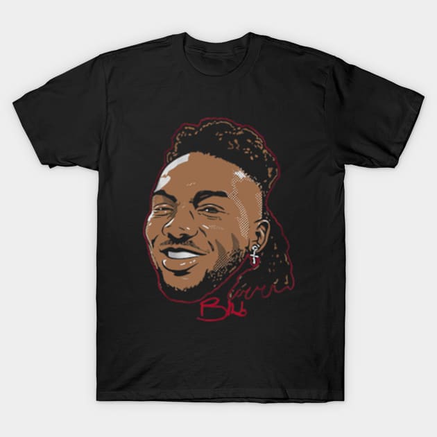 Bijan Robinson Swag Head T-Shirt by stevenmsparks